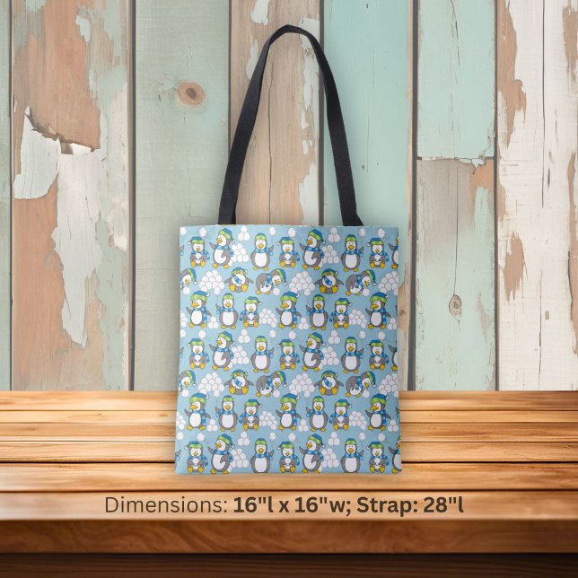 Tote Bag Fond de petits pingouins (Créateur téléchargé)