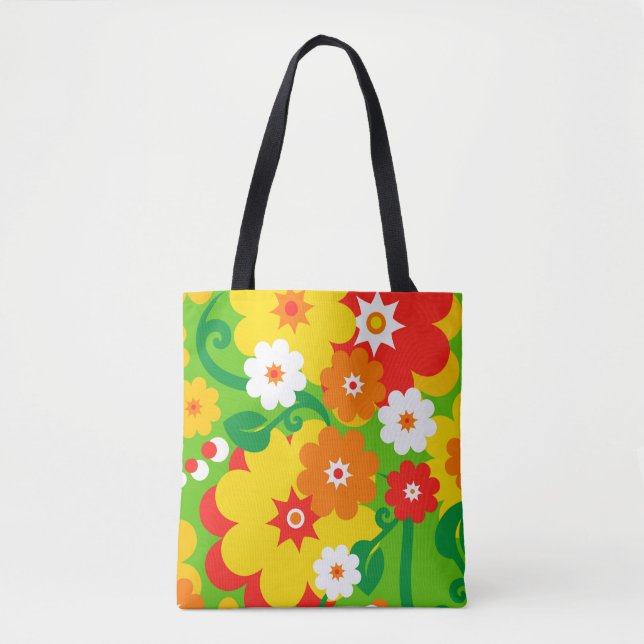 Tote Bag Fond d'écran Funky Flower + vos idées (Devant)