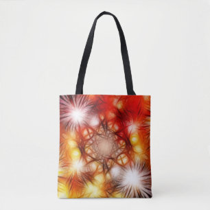 Tote Bag Fond d'étoiles de feux d'artifice abstraits