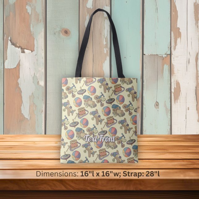 Tote Bag Fond d'icônes de jouets (Créateur téléchargé)