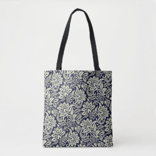 Tote Bag Fond Floral Indien Design Vintage