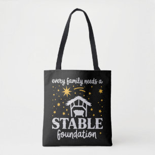 Tote Bag Fondation chrétienne stable de la famille Jésus No