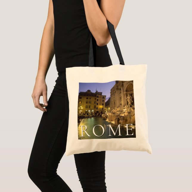 Tote Bag Fontaine de Trevi la nuit | Rome, Latium, Italie (Devant (produit))