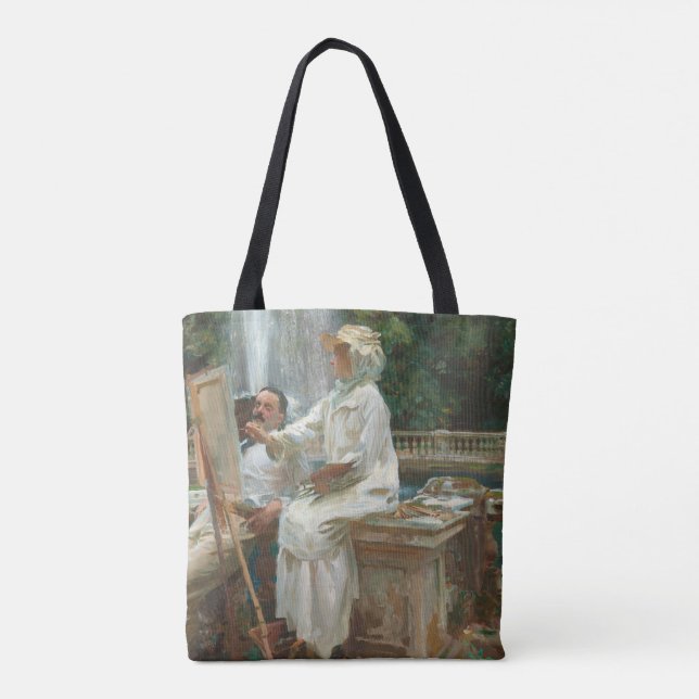 Tote Bag Fontaine Villa Torlonia Frascati, Italie par Sarge (Dos)