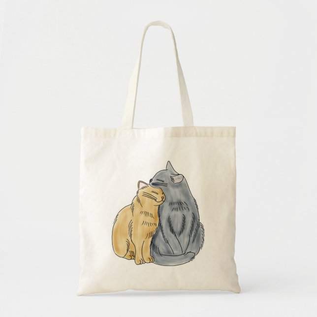 Tote Bag FooFooCat : Étreindre des chats d'amour (Devant)