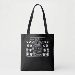 Tote Bag Foot, technicien vétérinaire Imprimer Soins aux