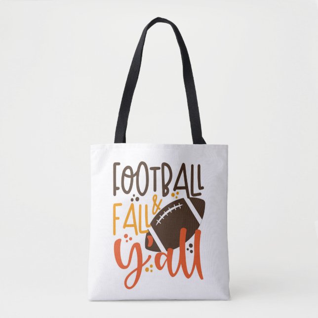 Tote Bag Football Fall & Y'all (Devant)