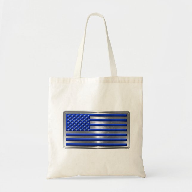 Tote Bag Forces armées et police USA Flag Hommage (Devant)