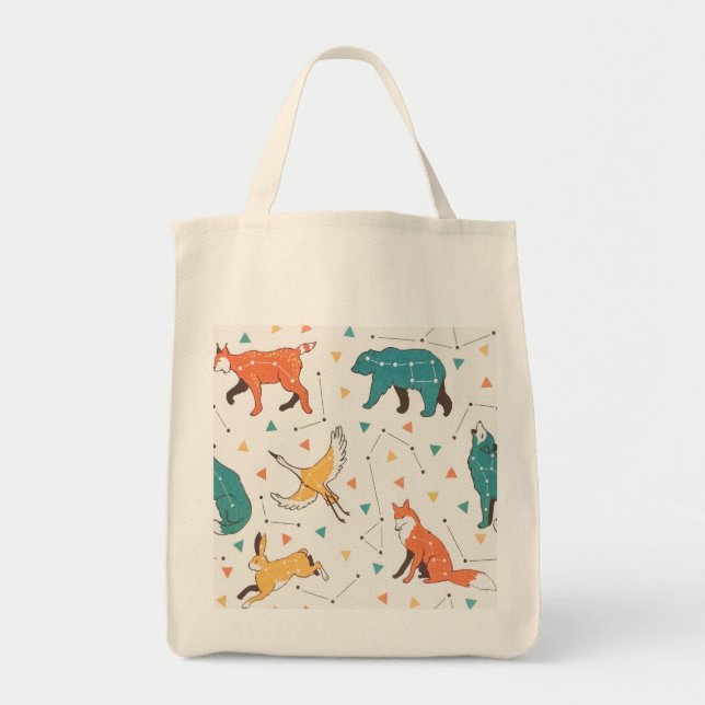 Tote Bag Forêt Astrologique Constellation Animaux Étoiles (Devant)