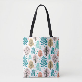 Tote Bag Forêt Automne : Enchantée Scène Sans Seamless.