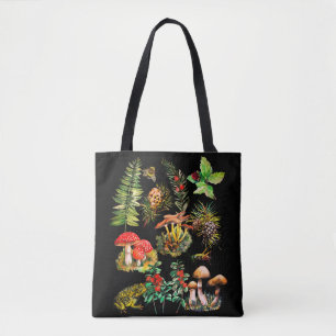 Tote Bag Forêt, champignons sauvages