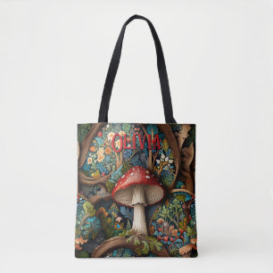 Tote Bag Forêt de champignons bohème rétro