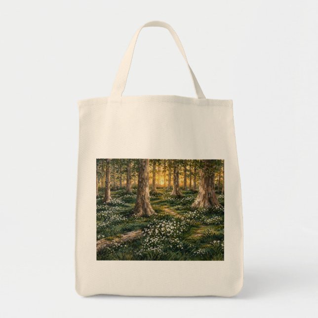 Tote Bag Forêt de fleurs sauvages ensoleillée (Devant)