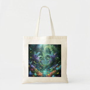 Tote Bag Forêt de la Jungle Magique Enchantée à Bioluminesc