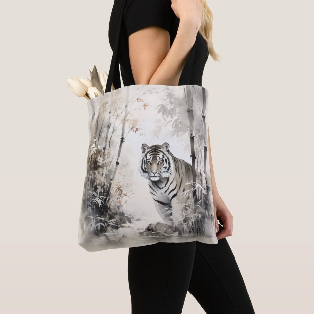 Tote Bag Forêt de Tiger Bamboo (De près)