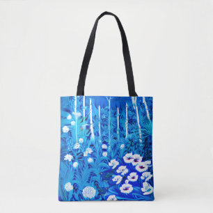 Tote Bag Forêt d'Imaginaires avec fleurs et oiseaux