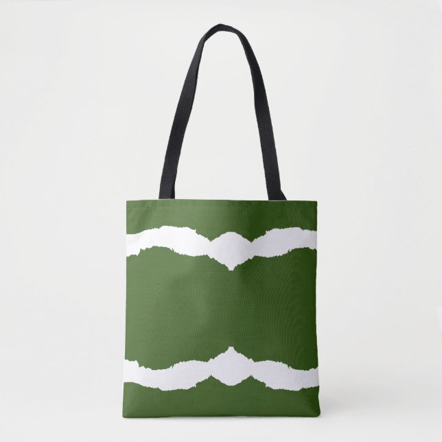 Tote Bag Forêt d'onde tronquée verte (Devant)