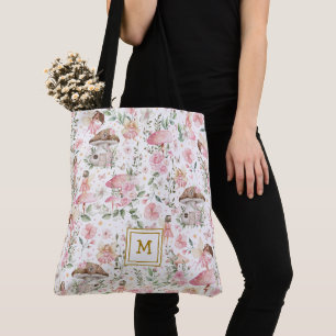 Tote Bag Forêt magique Fairy Rose Jardin Floral