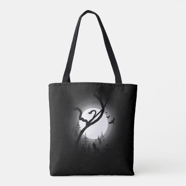 Tote Bag Forêt nocturne enchantée (Dos)