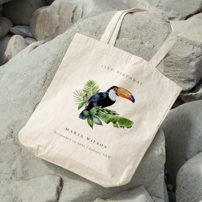 Tote Bag Forêt tropicale tropicale Faune toucan N'importe q (Créateur téléchargé)