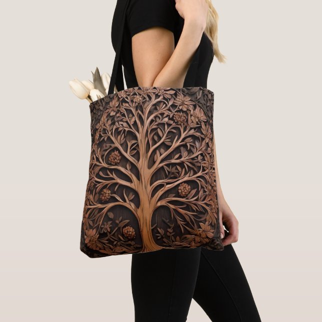 Tote Bag Forêts australiennes : impression sur bois de l'ar (De près)