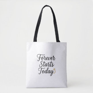 Tote Bag Forever Commence aujourd'hui - Mariage romantique 