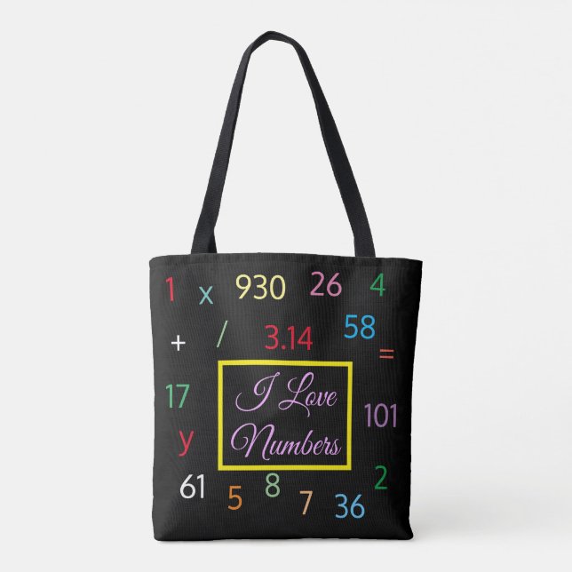 Tote Bag Forever Numbers:  Black (Dos)