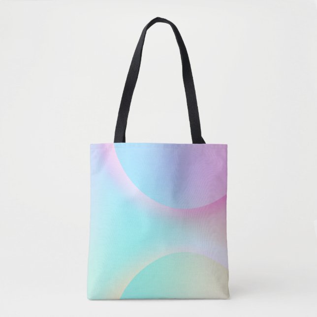 Tote Bag Forme de dégradé pastel doux arc-en-ciel (Devant)