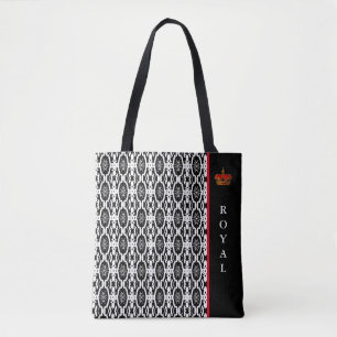 Tote Bag Forme géométrique ovale chic et élégante en noir e