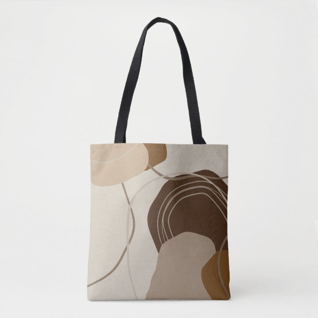 Tote Bag Formes Abstraites en terre cuite (Devant)