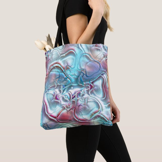 Tote Bag Formes Abstraites en verre recouvert de texture sa (De près)