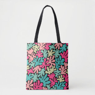 Tote Bag Formes biologiques Abstrait 240822 - Couleurs sur 