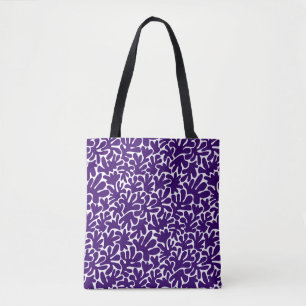 Tote Bag Formes biologiques Abstrait 240822 - Violet profon