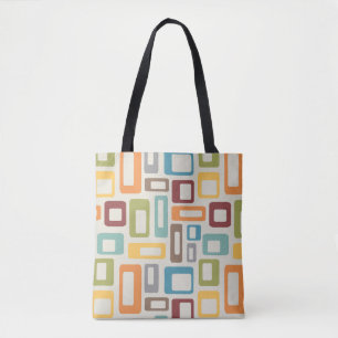 Tote Bag Formes colorées de style mi-siècle