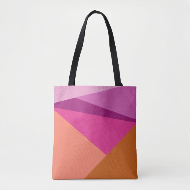 Tote Bag Formes de bloc de couleur géométrique violet moder (Devant)