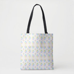Tote Bag formes de fleurs aux couleurs arc-en-ciel