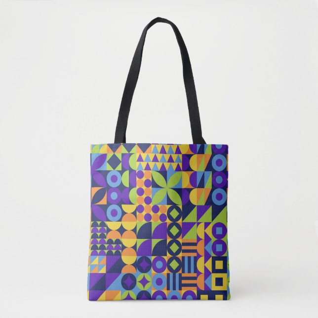 Tote Bag formes géométriques Abstraites motif transparent (Devant)