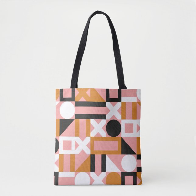 Tote Bag formes géométriques Abstraites motif transparent (Devant)