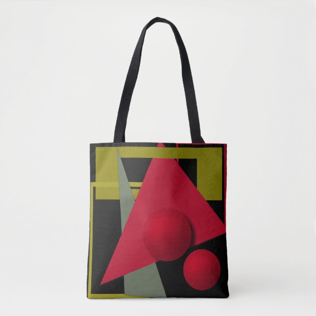 Tote Bag formes géométriques modernes Abstraites triangles  (Devant)