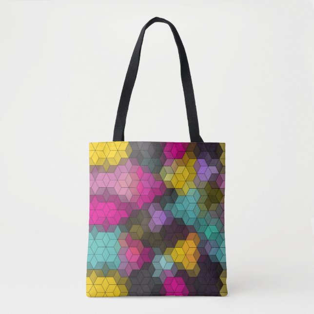 Tote Bag formes hexagones géométriques modernes Abstraites  (Devant)