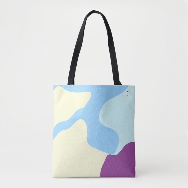 Tote Bag Formes organiques Abstraites personnalisées (Devant)
