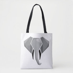 Tote Bag Formes simples Géométrie Tête d'éléphant