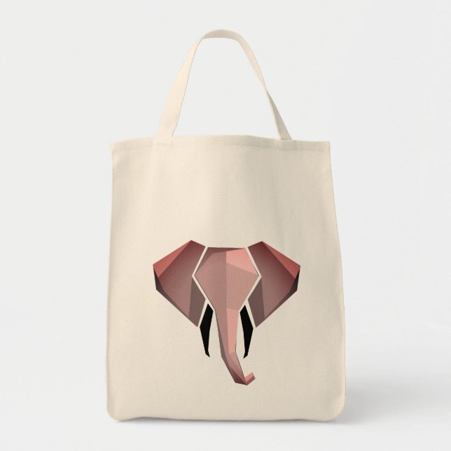 Tote Bag Formes simples Géométrie Tête d'éléphant (Devant)