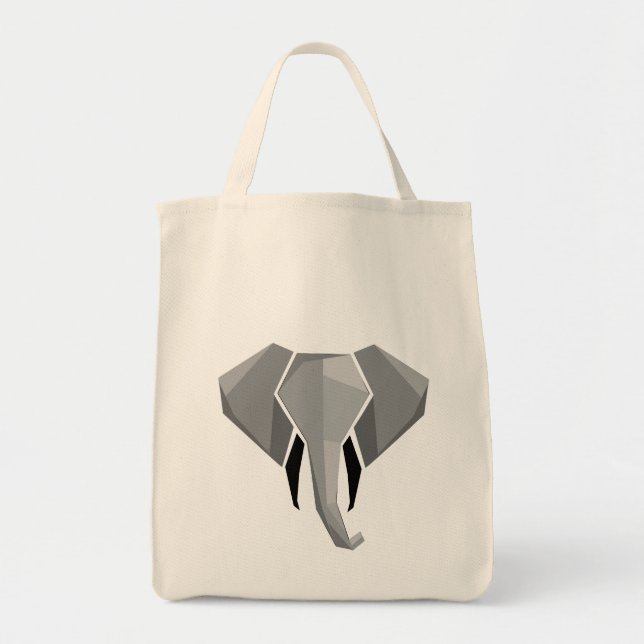 Tote Bag Formes simples Géométrie Tête d'éléphant (Devant)