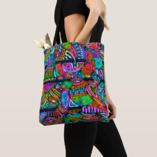 Tote Bag Formes très colorées abstraites art 10