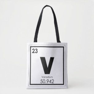 Tote Bag Formule chimique du symbole du vanadium