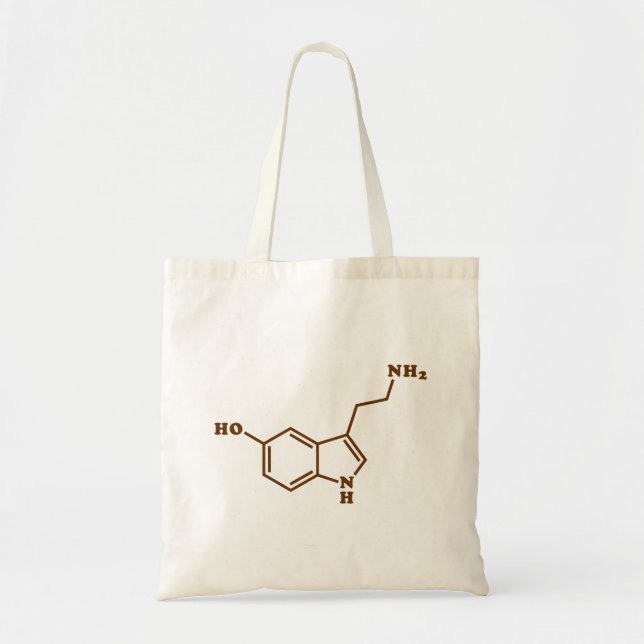Tote Bag Formule chimique moléculaire de sérotonine (Devant)