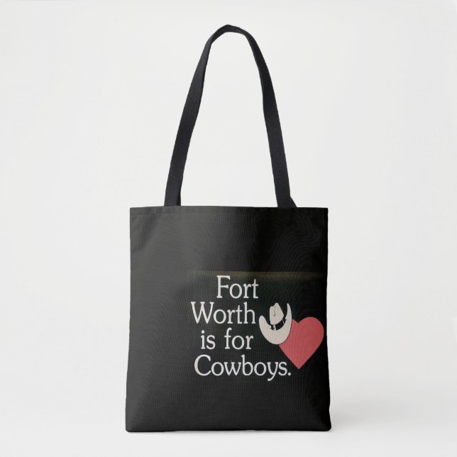 Tote Bag Fort Worth TX Cowboy  (Devant)