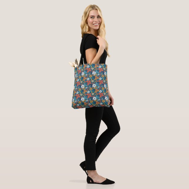 Tote Bag Forte configuration florale estivale (Sur le modèle)