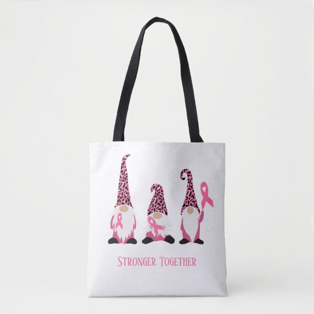 Tote Bag Forte Ensemble Cancer Du Sein Pink Ruban (Devant)